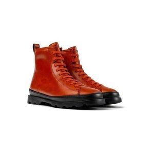 NWOB Camper lace-up lug sole red ankle boots